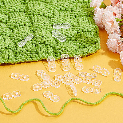 60Pcs 3 Shapes Acrylic Knitted Hat Making Fastener Tool FIND-GA0004-04-1