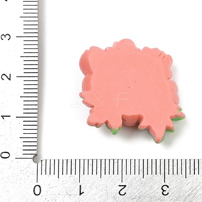 Opaque Resin Flowers Cabochons RESI-R463-02D-1