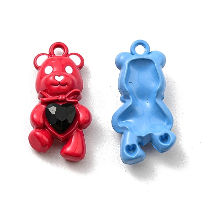 Spray Painted Alloy Enamel Pendants X-PALLOY-K010-25-1