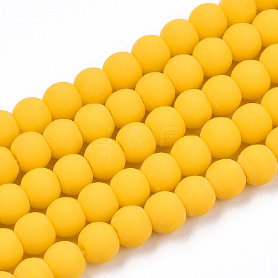 Opaque Glass Beads Strands GLAA-T032-P4mm-MD08-1