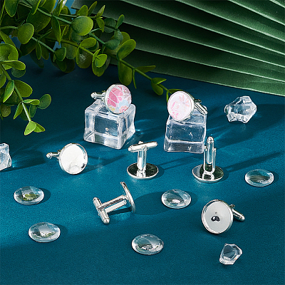 16Pcs Brass Cuff Button KK-UN0001-71-1