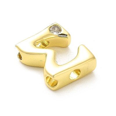 Rack Plating Brass Cubic Zirconia Beads KK-L210-008G-W-1