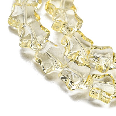 Baking Paint Transparent Glass Beads Strands DGLA-A07-T8mm-KD01-1