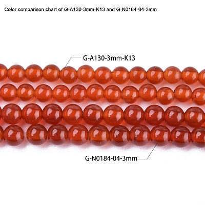 Natural Carnelian Bead Strands G-A130-3mm-K13-1