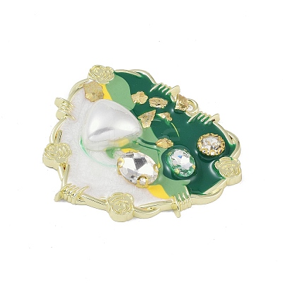 Rack Plating Alloy Enamel Pendants FIND-I038-16D-1