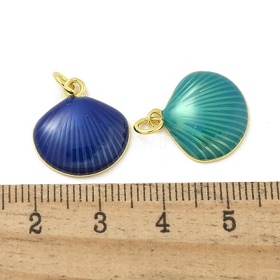 Brass Enamel Pendants KK-U044-15G-1