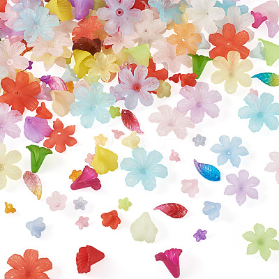 230Pcs 6 Styles Transparent Acrylic Beads OACR-TA0004-39-1