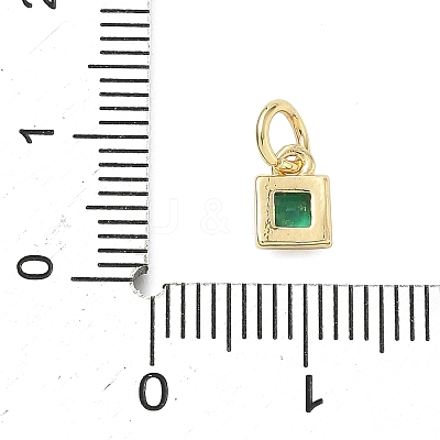 Brass Pave Cubic Zirconia Pendants KK-K368-13G-03-1
