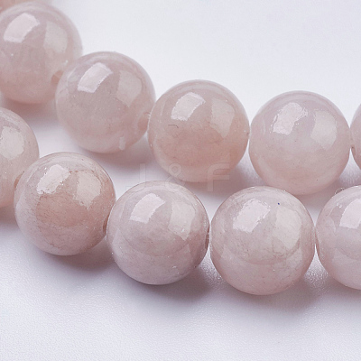 Natural Yellow Jade Beads Strands X-G-G598-8mm-YXS-06-1