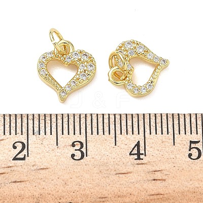 Brass Micro Pave Cubic Zirconia Pendants KK-I379-15G-01-1