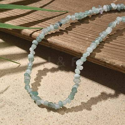 Natural Supper 7 Rutilated Quartz Chip Beaded Necklaces for Men Women NJEW-G159-01G-1