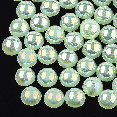 ABS Plastic Imitation Pearl Cabochons OACR-S025-6mm-10-1