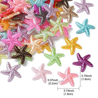 ABS Plastic Imitation Pearl Cabochons OACR-YW0001-77-1