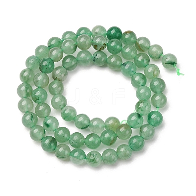 Natural Green Aventurine Round Beads Strands G-S150-6mm-3-1
