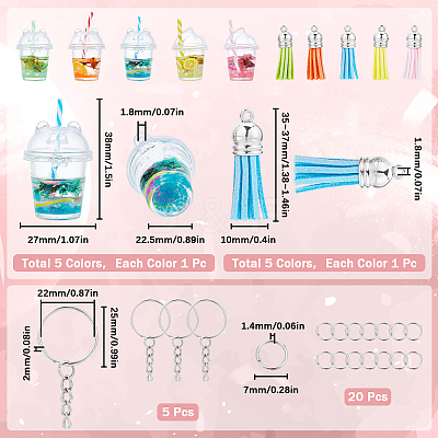 DIY Fruit Juice Keychain Making Kit DIY-SC0023-43-1