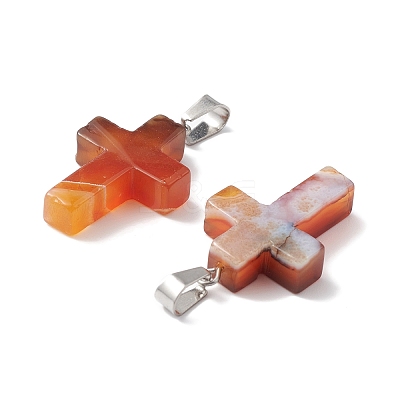 Natural Carnelian Pendants G-PW0006-02P-11-1