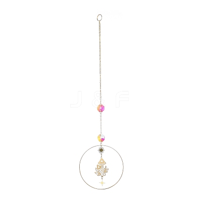 Brass Big Pendant Decorations HJEW-M005-03G-01-1