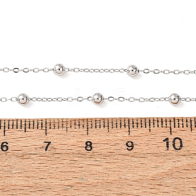 304 Stainless Steel Ball Link Chain/Satellite Chain Necklaces SA-CBA4160-20P-1