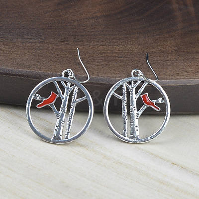 Zinc Alloy Enamel Dangle Earrings FS-WG03B65-01-1