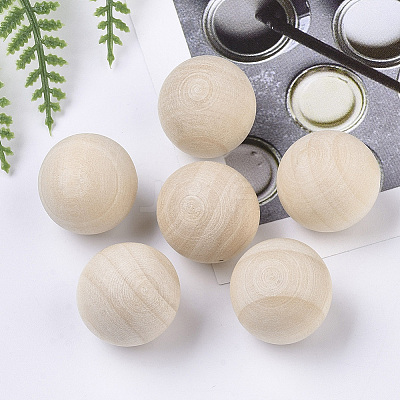 Natural Wooden Round Ball WOOD-T014-20mm-1