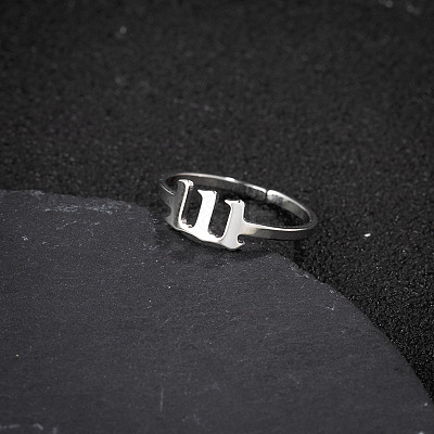 Number 201 Stainless Steel Adjustable Cuff Rings FS-WG22891-02-1