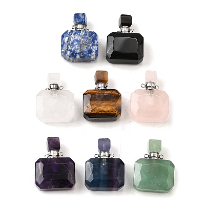Gemstone Perfume Bottle Pendants G-L623-11P-1