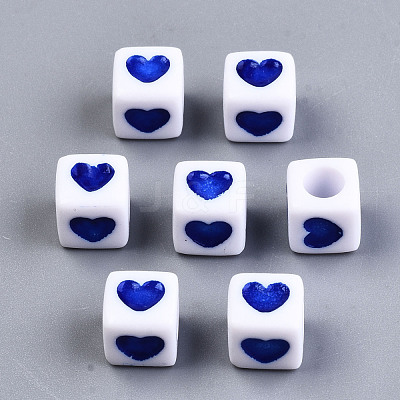 Opaque Acrylic European Beads OPDL-S078-09-1