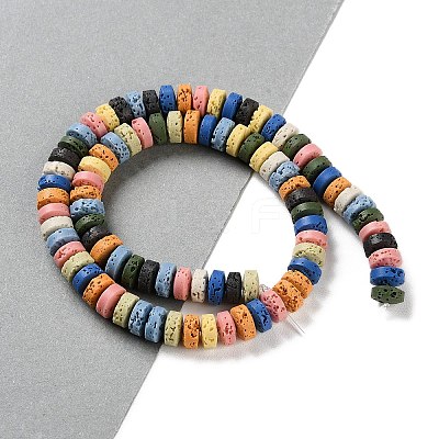 Synthetic Lava Rock Dyed Beads Strands G-H311-09-09-1