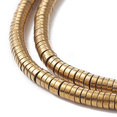 Electroplate Non-magnetic Synthetic Hematite Beads Strands X-G-J164A-3mm-07-1