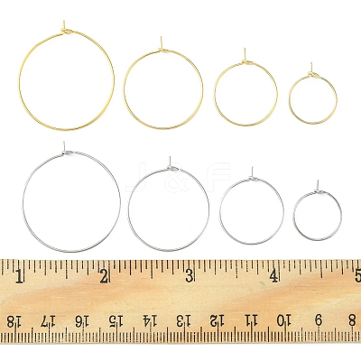 64Pcs 8 Style 316 Surgical Stainless Steel Wine Glass Charms Rings STAS-FS0001-32-1
