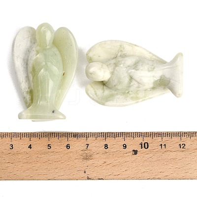 Natural New Jade Carved Angel Figurines G-O200-03J-04-1