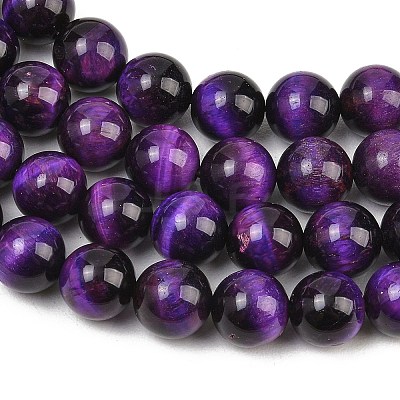 Natural Tiger Eye Beads Strands G-S259-03A-10mm-1