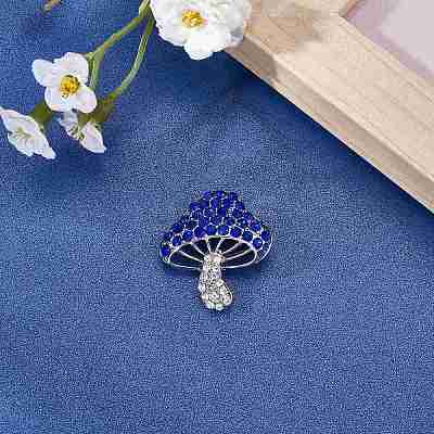 Cubic Zirconia Mushroom Brooch JBR102G-1