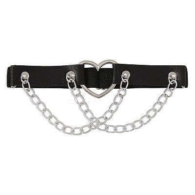 Imitation Leather Tassel Alloy Leg Chain WGF1871-02-1