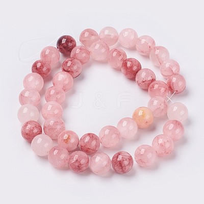 Natural Colorful Green Jade Beads Strands G-G757-02-4mm-1