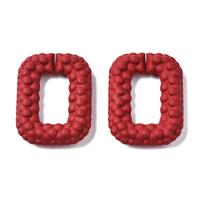 Spray Painted CCB Plastic Linking Rings CCB-Q091-009E-1