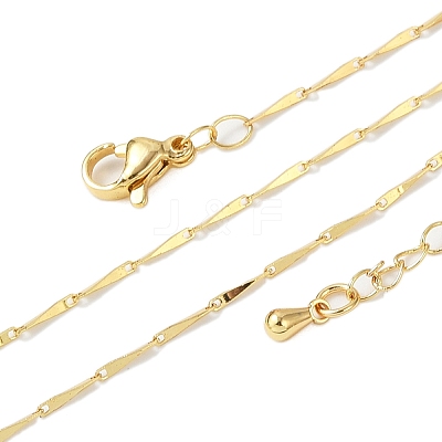 Brass Link Chain Necklaces for Women LS-NJEW-D302-35G-1