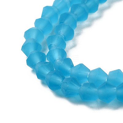 Imitate Austrian Crystal Frosted Glass Beads Strands LS-GLAA-F029-TM4mm-B19-1