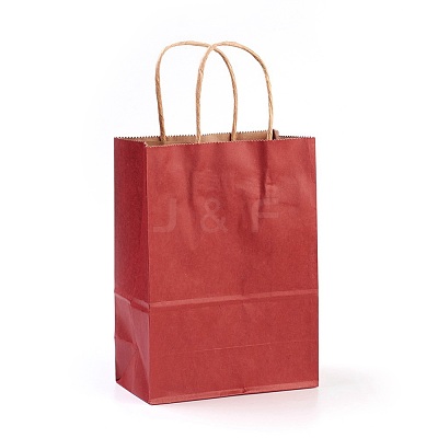 Pure Color Kraft Paper Bags AJEW-G019-09A-1