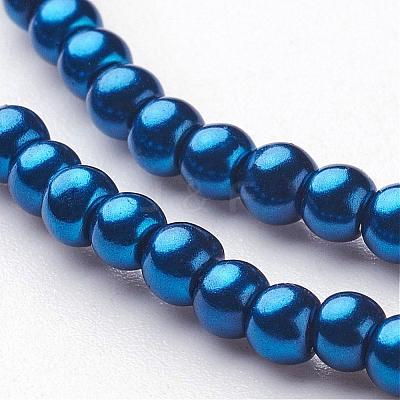 Glass Pearl Beads Strands HY-3D-B72-1