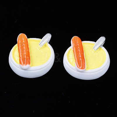 Opaque Epoxy Resin Cabochons CRES-S358-40-1
