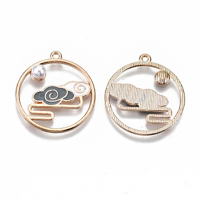 Chinese Style Alloy Pendants LS-RESI-R431-04B-RS-1