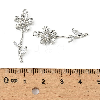 Brass Micro Pave Cubic Zirconia Pendants LS-KK-C107-09B-P-1