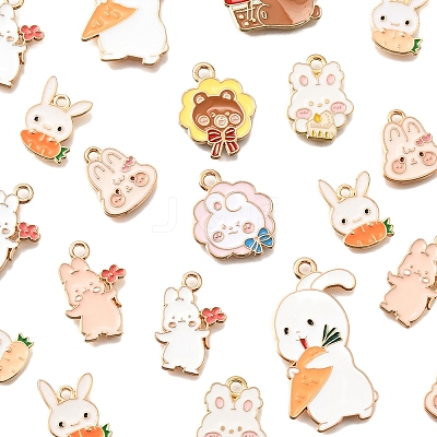 40Pcs Alloy Enamel Pendants ENAM-FS0002-40-1