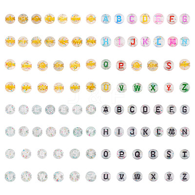 400Pcs 4 Styles Transparent Acrylic Beads TACR-TA0001-64-1
