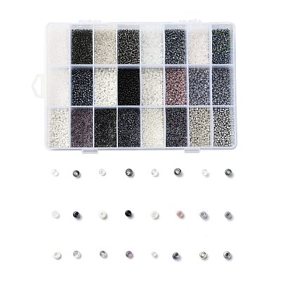 288G 24 Colors Glass Seed Beads SEED-JQ0005-01A-2mm-1