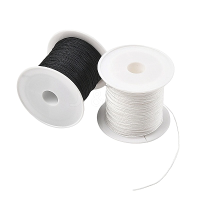 2 Rolls 2 Colors Round Nylon Chinese Knot Cord NWIR-FS0001-05-1