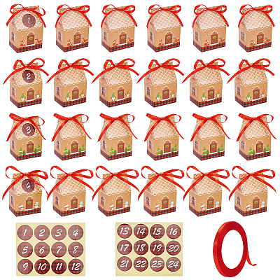 Christmas Cardboard Candy Boxs CON-WH0086-040-1