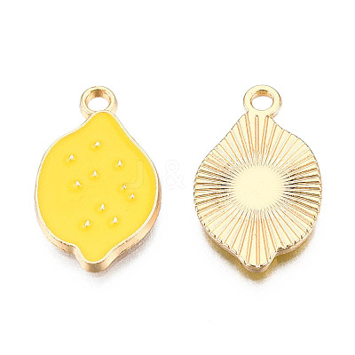 Light Gold Plated Alloy Charms ENAM-T009-04-1