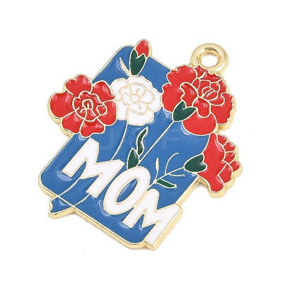 Mother's Day Alloy Enamel Pendants FIND-E054-04E-1